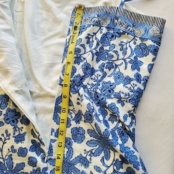 NWT Taylor Toile Square Neck Sleeveless Empire Waist Maxi Dress Blue & White 14 - Picture 11 of 15